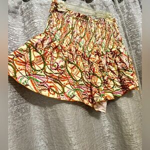 ZARA Flutter Hem Shirred Shorts